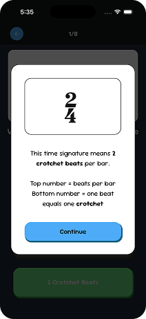 Tonalè music theory app — explanations when you miss a question